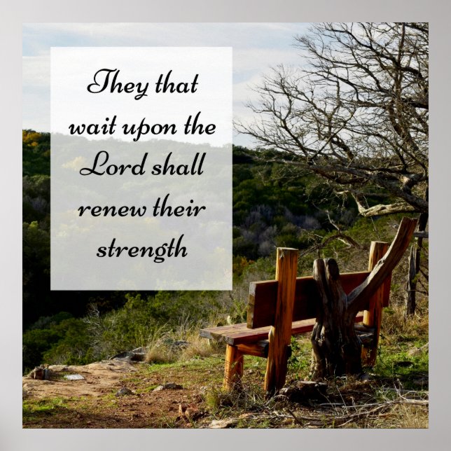 They that Wait Upon the Lord Poster Jeremiah 29:11 (Front)