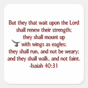 They That Wait Upon the Lord Square Sticker
