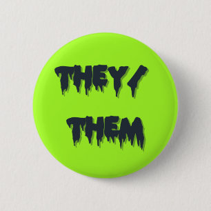 They/Them Brat Button