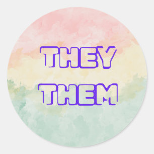 they them cool sticker to share pronoun preference