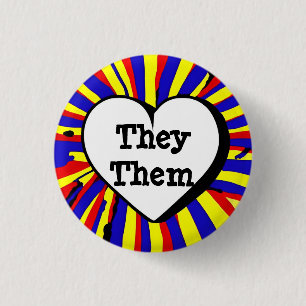They / Them Customisable Pronoun Badge