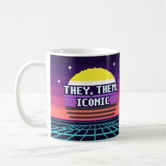 They, Them, Iconic Nonbinary Pride Pixel Mug