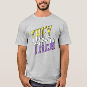 They Them Nonbinary Colours T-Shirt
