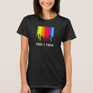 They Them Nonbinary Pronouns Gay Pride Month Lgtbq T-Shirt
