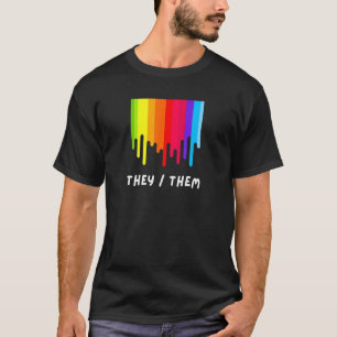 They Them Nonbinary Pronouns Gay Pride Month Lgtbq T-Shirt