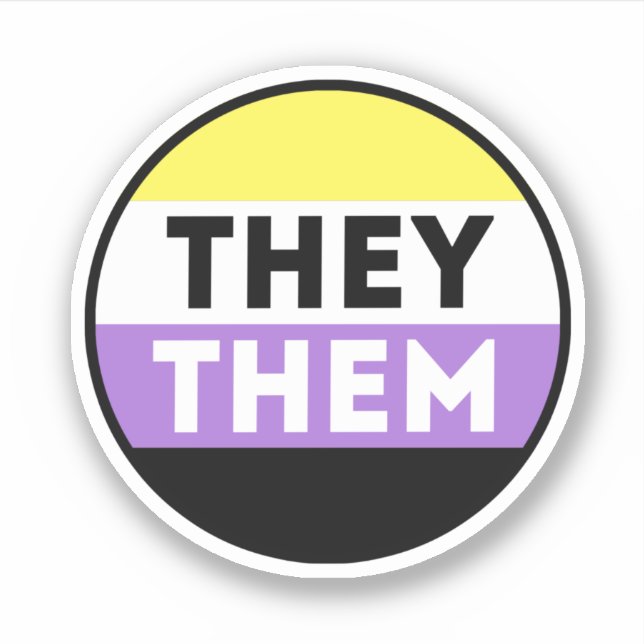 They Them Nonbinary Sticker (Front)