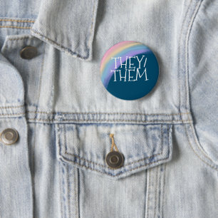 They Them Pronoun 6 Cm Round Badge