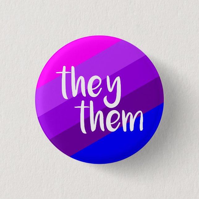 They/Them Pronoun Badge (Front)