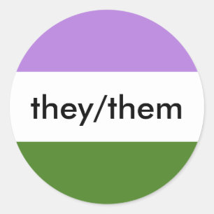 They/Them pronoun stickers