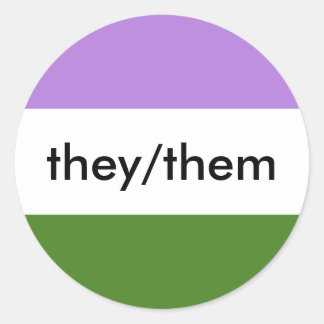 They/Them pronoun stickers
