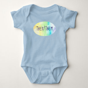 They Them Pronouns Baby Bodysuit