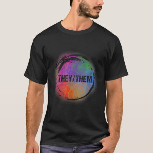 They Them Pronouns Non Binary Gender LGBTQ Pride T-Shirt