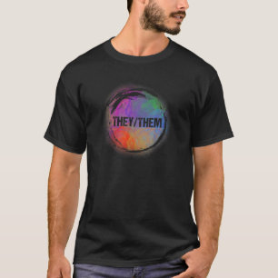They Them Pronouns Non Binary Gender LGBTQ Pride T-Shirt