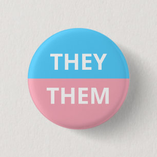 They/Them Pronouns Transgender Badge