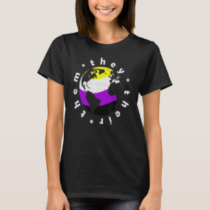 They Them Theirs Non Binary Pronouns Lgbtq T-Shirt