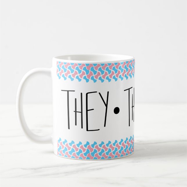 They/Them/Theirs Pronouns Coffee Mug (Left)