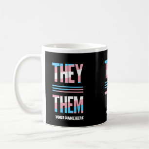 They Them Trans Flag Colours Coffee Mug