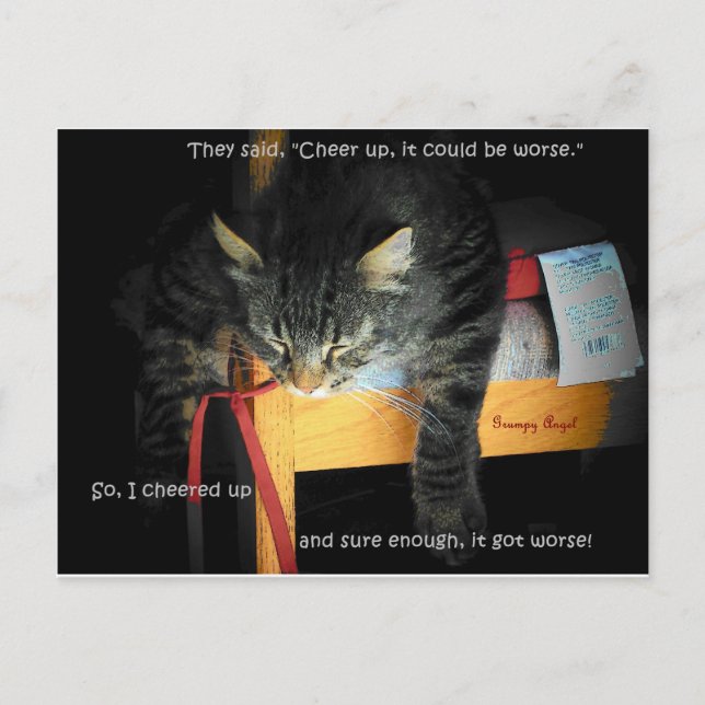 They Told Me to Cheer Up... Postcard (Front)