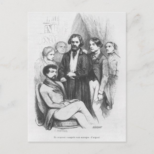 They understood his lack of money postcard (Front)