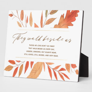 They Walk Beside Us Autumn Wedding Memorial Plaque