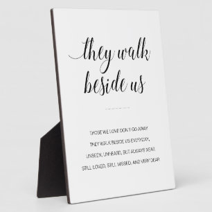 They Walk Beside Us Memorial Poem Wedding Plaque