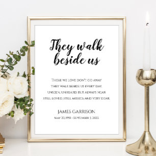 They Walk Beside Us Poem Memorial Poster