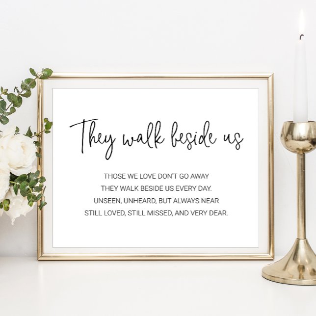 They Walk Beside Us Wedding Memorial Poem Poster (Creator Uploaded)