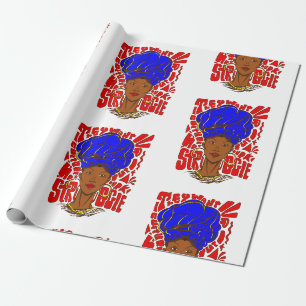 they want our culture african woman wrapping paper