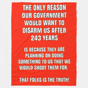THEY WANT TO DISARM US FLEECE BLANKET
