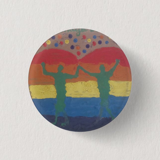 They wed the rainbow wedding by Yeshaya Dank 3 Cm Round Badge (Front)