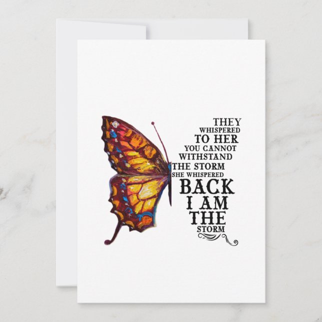 They Whispered Her You Cannot Withstand The Storm Invitation (Front)