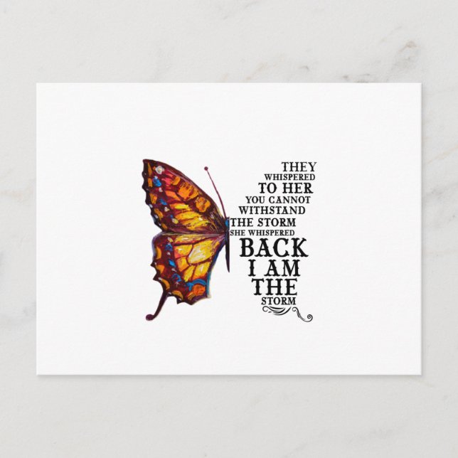 They Whispered Her You Cannot Withstand The Storm Postcard (Front)