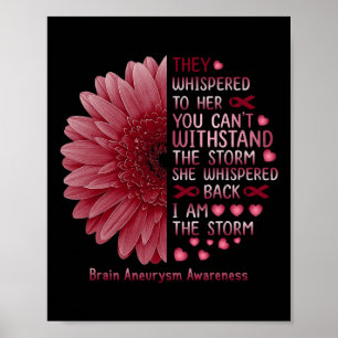 They Whispered I'm The Storm Brain Aneurysm Awaren Poster