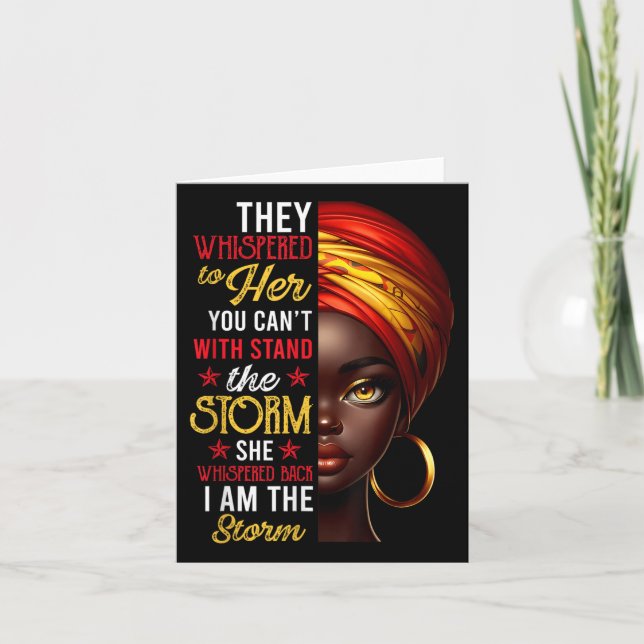 They Whispered To Her I Am The Storm With Stand St Card (Front)
