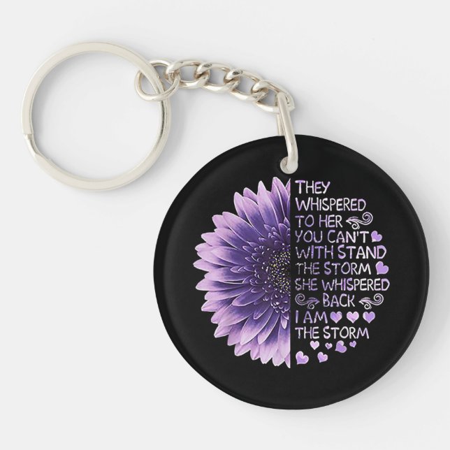 They Whispered To Her You Can't With Stand The Sto Key Ring (Front)