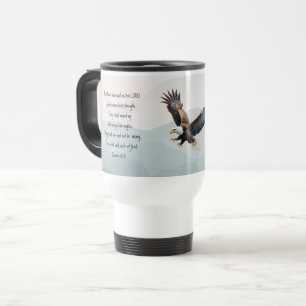 They Who Wait Upon the Lord Eagle Isaiah Travel Mug