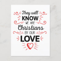 They Will Know We Are Christians by Our Love.