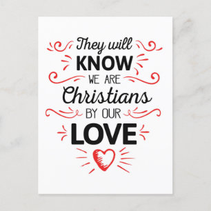 They Will Know We Are Christians by Our Love. Postcard