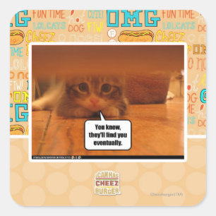 They'll find you square sticker