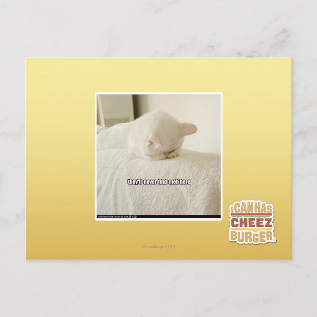 they'll never find meh here postcard (Front)