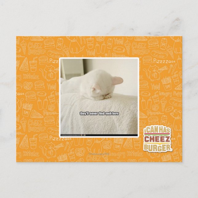 they'll never find meh here postcard (Front)