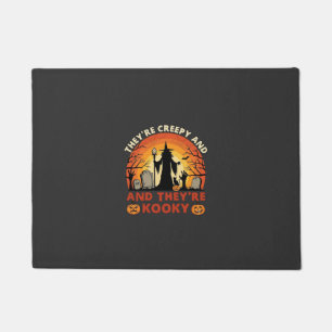Theyre Creepy Kooky Halloween Witch Graveyard Pump Doormat