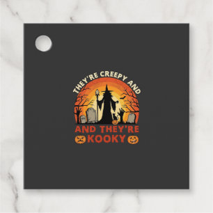Theyre Creepy Kooky Halloween Witch Graveyard Pump Favour Tags