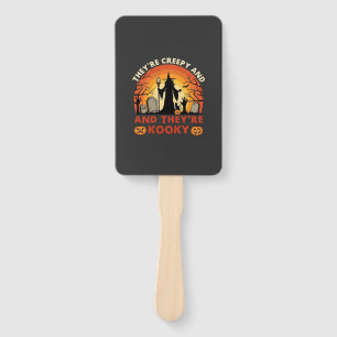Theyre Creepy Kooky Halloween Witch Graveyard Pump Hand Fan