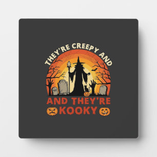 Theyre Creepy Kooky Halloween Witch Graveyard Pump Plaque