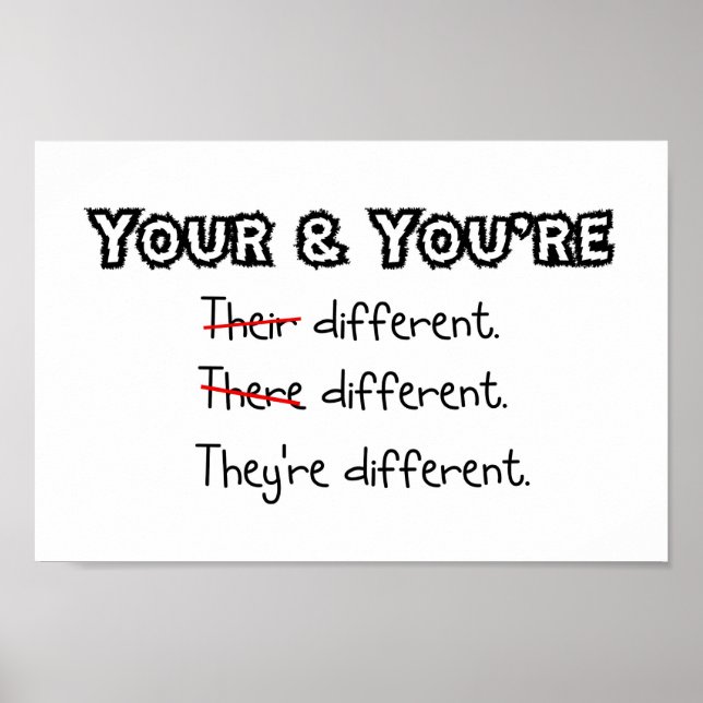 They're Different. Poster (Front)