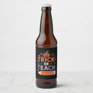 They're Eating Dogs And Cats And Pets Halloween Beer Bottle Label
