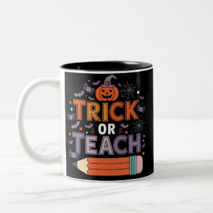 They're Eating Dogs And Cats And Pets Halloween Two-Tone Coffee Mug