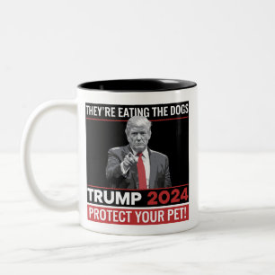 They're Eating The Dogs Trump 2024 Debate Two-Tone Coffee Mug