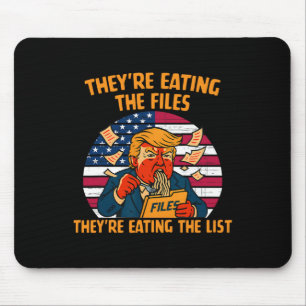 They're Eating The Files Funny Trump Design Mouse Mat